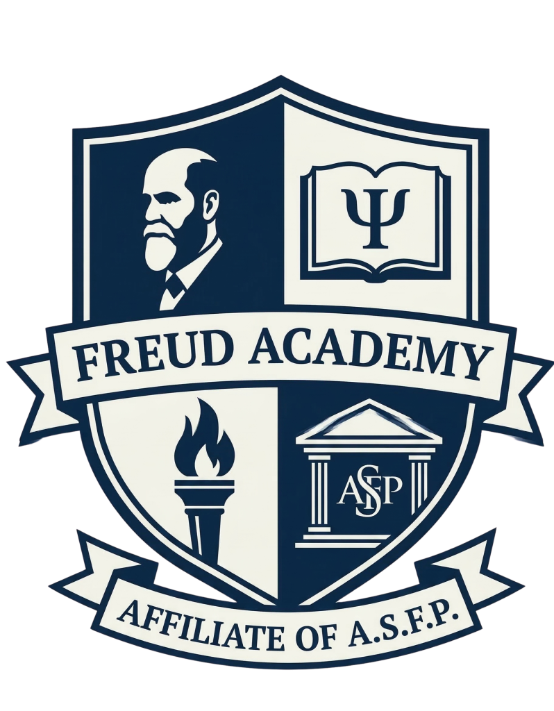 Official logo of Freud Academy, the principal school of the American Society of Freudian Psychoanalysis.