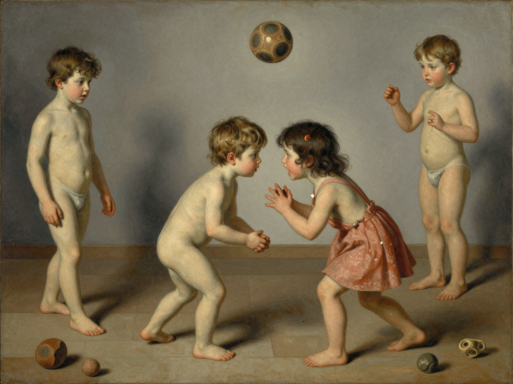 Editorial illustration representing the Kleinian school.