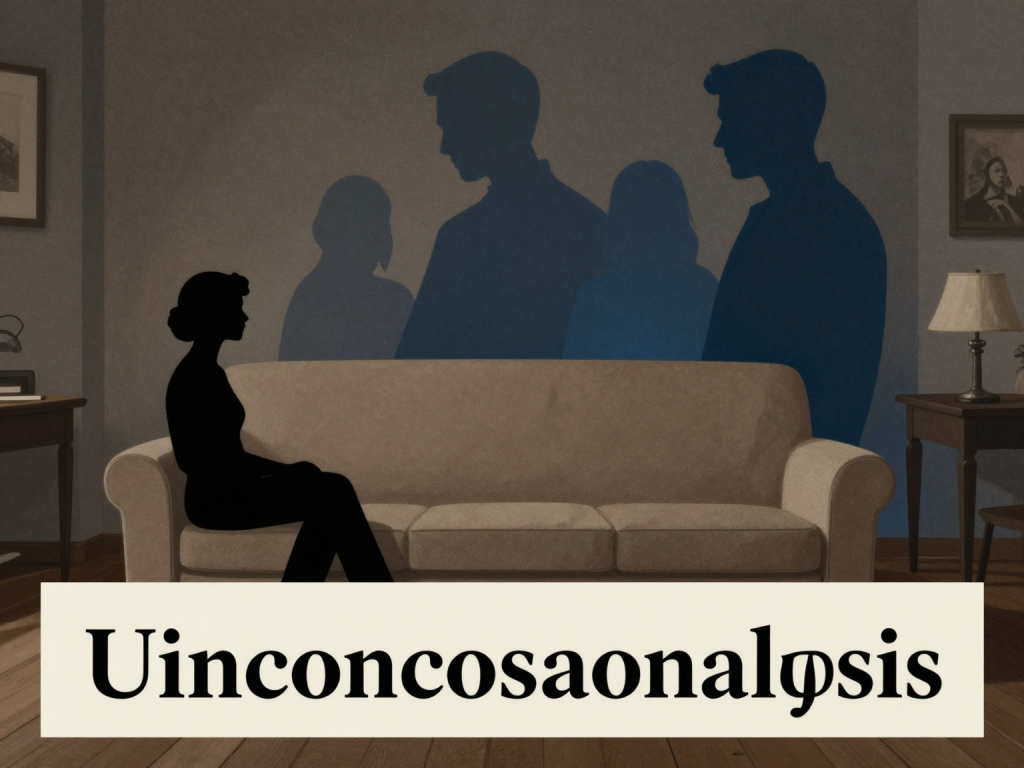 Editorial illustration representing the unconscious in psychoanalysis.